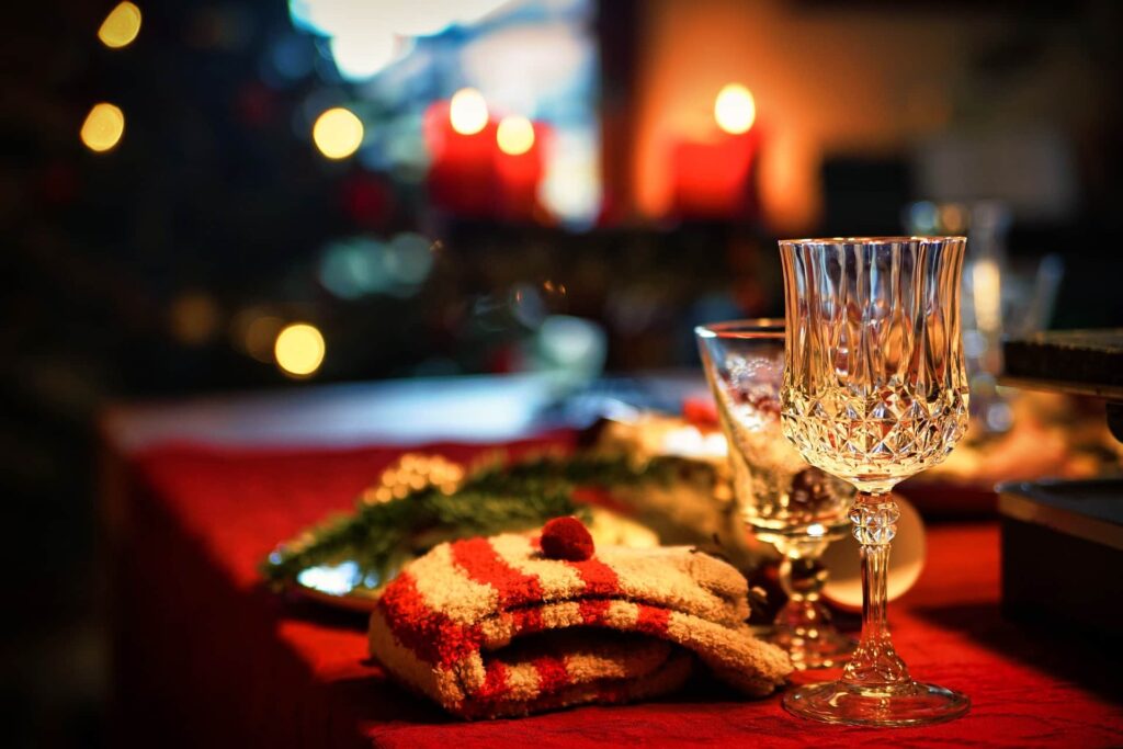 Christmas table setting